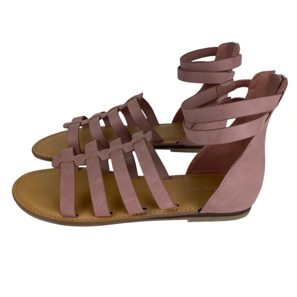 American Eagle AE Gladiator Sandals Women’s Size 8 Pink Maeve Flats - Picture 7 of 12